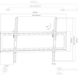 VCM TV-Wandhalterung schwarz