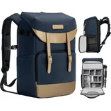 K&F Concept Kamerarucksack Rolltop Fotorucksack Rucksack-Stofftaschen aus Stoff für Spiegelreflexkamera 15 Zoll Laptop