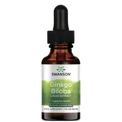 Ginkgo Biloba Flüssigextrakt 1fl oz (29,6 ml) - Alkohol- und zuckerfrei