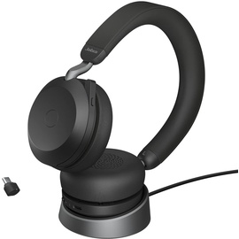 JABRA Evolve2 75 USB-C MS Teams schwarz mit Ladestation