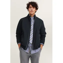 Blouson BUGATTI "Regular Fit", Herren, Gr. 56, 390, marine, 100% Polyester, unifarben, regular fit, Bündchen, Jacken Blouson, mit Stehkragen & Stretch-Funktion