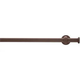 GARESA Gardinenstange GARESA "ESPERANCA", braun (rost), L:120cm Ø:16mm, Metall, Gardinenstangen, rustikale Vorhanggarnitur, verlängerbar, Eisen, Endkappe, mit Ringe