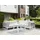 Beliani 6-Sitzer Lounge Set Aluminium grau/weiß
