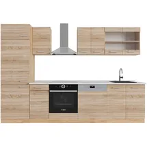 Vicco Küchenzeile R-Line 300 cm Marmor Braun
