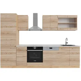Vicco Küchenzeile R-Line 300 cm Marmor Braun
