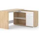 Vicco Eckschreibtisch Noira, 135 x 77 cm mit Schublade