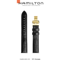 Hamilton Leder Ventura Band-set Leder-schwarz-17/16 H690.243.101 - schwarz