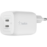 Belkin BoostCharge Pro USB-C-GaN-Ladegerät mit zwei Anschlüssen und PPS (65W) weiß (WCH013vfWH)