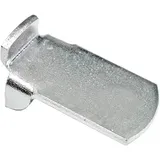 Bodenträger Tablarträger Stahl verzinkt | VARI | 16 Stück Regal-Bodenträger zum Einhängen | Fachbodenträger Schrank | Maße: 10 x 18 x 9 mm | Fachträger-Befestigung