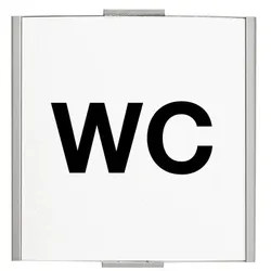 FRANKFURT Türschild 120x120mm mit Piktogramm WC