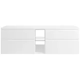 vente-unique Waschbeckenunterschrank hängend 150 x 46 cm Weiß