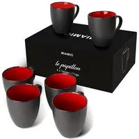 MiaMio - 6 x 350 ml Kaffeetassen/Kaffeebecher Set -