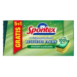 Spontex Reinigungsschwamm Recycelte Fasern, 5+1 19400116 , 1 Packung = 5 + 1 Stück