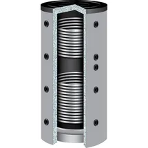 TWL Technologie 3000 Liter TWL Pufferspeicher PR2-3000, 2 Wärmetauscher 100mm Isolierung Heizung