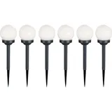 GLOBO Kugelleuchte Kunststoff H 39 cm 6er Set weiß grau