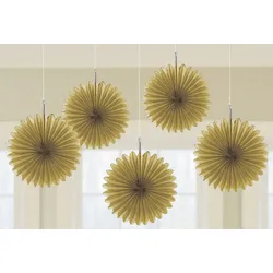 5 Deko Rosetten gold 15cm - OS