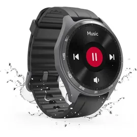 Hama 7010 BT 46 mm Kunststoffgehäuse schwarz Sportarmband schwarz M