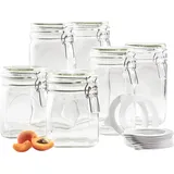 Mäser Gothika Vorratsglas-Set mit Deckel, Glas, 6-teilig