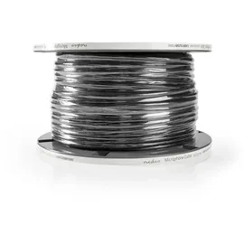 Nedis Mikrofonkabel - 2x 0.25 mm2 Kupfer 100.0 m - Schwarz