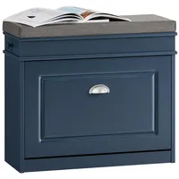 SoBuy Schuhbank 60 x 52 x 24 cm blau / lackiert