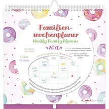 ALPHA EDITION GmbH & Co. KG Familien Wochenkalender Dots 2026 Weiß