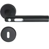 MeinTürgriff LED-Türgriff Orbit Türdrücker BB PZ WC Schwarz Türgriff Drückergarnitur, Typ: BB- Buntbart