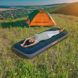 Jilong Avenli Camping Luftmatratze/Luftbett blau mit eingebauter Fußpumpe