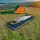 Jilong Avenli Camping Luftmatratze/Luftbett blau mit eingebauter Fußpumpe