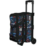 ELITE Basic Bowlingtasche Double (2) Ball Roller mit Rollen (Bowling Graffiti)