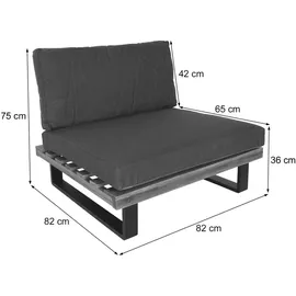 MCW MCW-H54 Loungesessel hellbraun/dunkelgrau