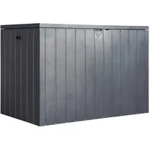 ShelterLogic Stahl Gartenbox | Auflagenbox Anthrazit 79x138x93 cm