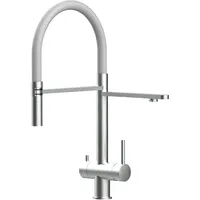 VIZIO 3 Wege Wasserhahn Küchenarmatur Edelstahl Massiv Grau