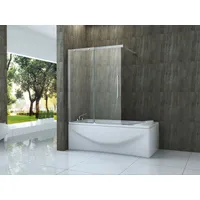 Alphabad Badewannenaufsatz Schiebetür-Duschtrennwand TRAMO 140 x 150 (Badewanne)