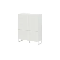 Highboard  Foresto , weiß , Maße (cm): B: 109,9 H: 140 T: 41,6