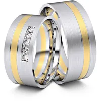 Trauringe Bottrop 333er Weifl-/Gelbgold - 4469