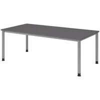 Bümö Schreibtisch Graphit, Nachbildung, Rechteckig, 200x74x100 cm, FSC Mix,