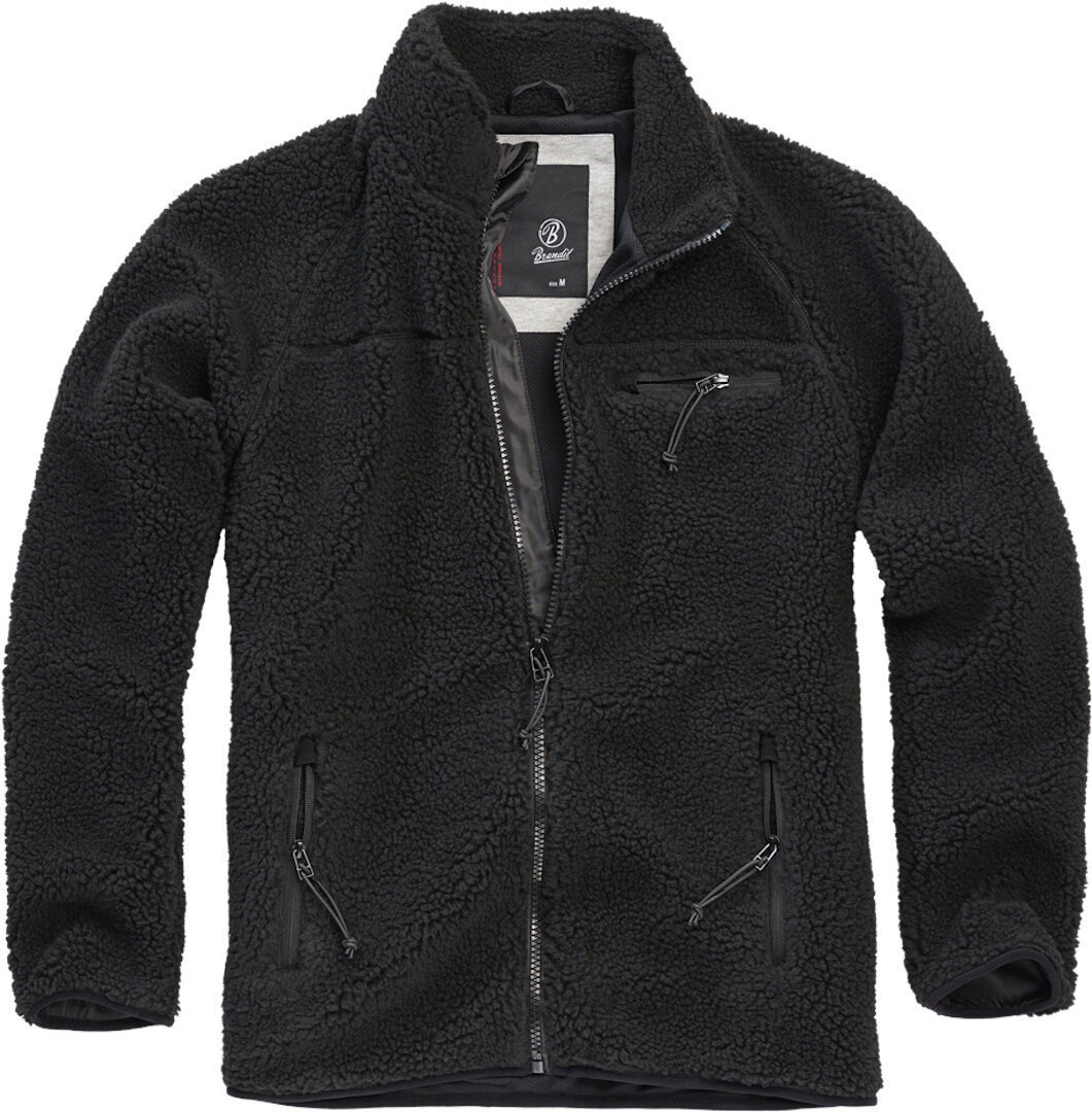 Brandit Teddyfleece Jas, zwart, L