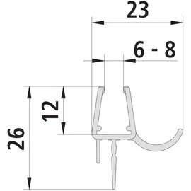 Kermi 3249, 2x Dichtleiste At 3270 12 Länge: 550 Mm - Kermi