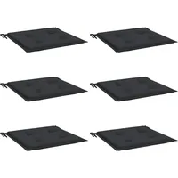 VidaXL 6 Stk. Schwarz 50x50x3 cm Oxford-Gewebe