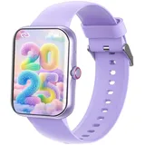 Alutoria Smartwatch Kinder, Kinder Telefonuhr Sport Fitness für Kinder, 1,83 Zoll HD-Touchscreen, Benachrichtigungen Nachrichten, Fitness-Tracker für Jungen, Mädchen und Teenager, Glänzendes violett