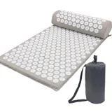 DXIA Akupressurmatte Set, Akupunktur Massage Matte, Akupressurmatte und Kissen mit 300 Akupunkturstichen, Akupressurmatte Ganzkörper für Rücken und Nacken Schmerzlinderung