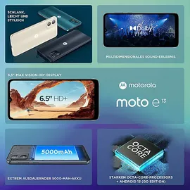 Motorola Moto E13 8 GB RAM 128 GB Cosmic Black