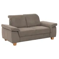 2-Sitzer HOME AFFAIRE "Dalia", braun (savannah), B:173cm H:83cm T:96cm, Luxus-Microfaser Florence (100% Polyester);Luxus-Microfaser weich (90% Polyester, 10% Polyamid);Webstoff (100% Polyester), Sofas, mit Federkernpolsterung, wahlweise auch mit Kopftteilverstellung