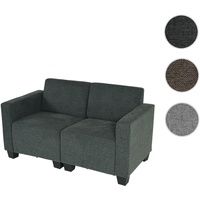 Mendler Modular 2-Sitzer Sofa Couch Lyon, Stoff/Textil - anthrazit-grau