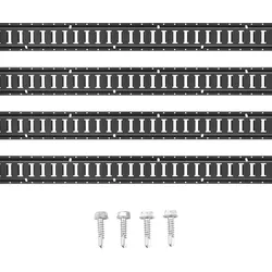 VEVOR E-Track-Schienen-Set, 1,52 m lange Stahlschienen, 4er-Pack,  Tragfähigkeit bis zu 914 kg, robuste Schienen mit Schrauben für Garagen, Lieferwagen, Anhänger, Motorrad-Zurrgurte, ATV-Halterungen