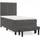 vidaXL Boxspringbett 100 x 200 cm Dunkelgrau