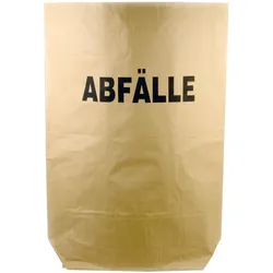 FUNNY Papiermüllsäcke 120 Liter mit Bodenfalte, braun, 2-lagig Aufdruck Abfälle