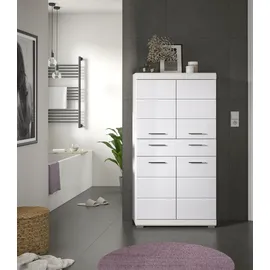 WELLTIME SIENA Midischrank 74 x 141 x 31 cm Weiß