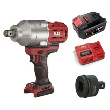 Flex Akku-Schlagschrauber IW 3/4" 18.0-EC C inkl. 1 x 2,5 Ah + Schnelladegerät + Adapter