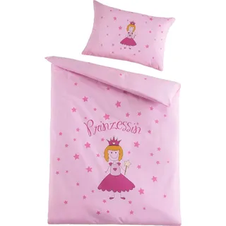 Optidream Renforcé Kinderbettwäsche Prinzessin 100x135 cm - 40x60 cm